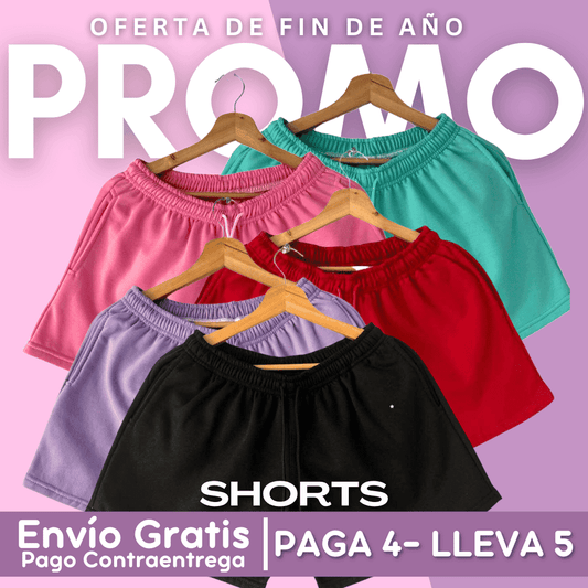 PROMOCIÓN SHORTS🔥PAGUE 4 LLEVE 5 + ENVÍO GRATIS🎁